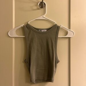 ZARA Grey Cropped Tank